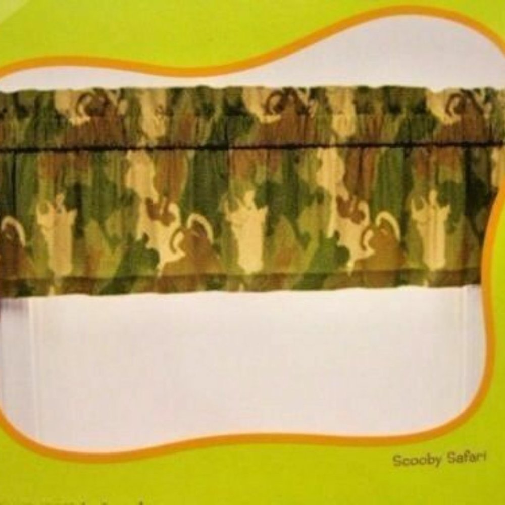 Westpoint Home Scooby Doo Safari Window Valance Camouflage Brown Green Boys